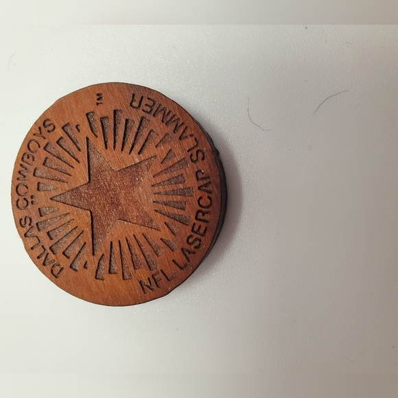 Rare Dallas Texas NFL Lasercap Wooden POG Vintage - Picture 1 of 2
